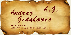 Andrej Gidaković vizit kartica